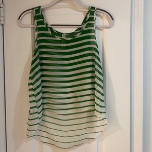 White & Green blouse
